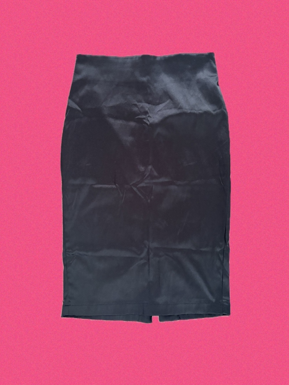 Shiny Black Pencil Skirt